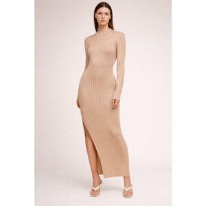 NWT Significant Other Sylvia Knit Dress in Champagne Metallic